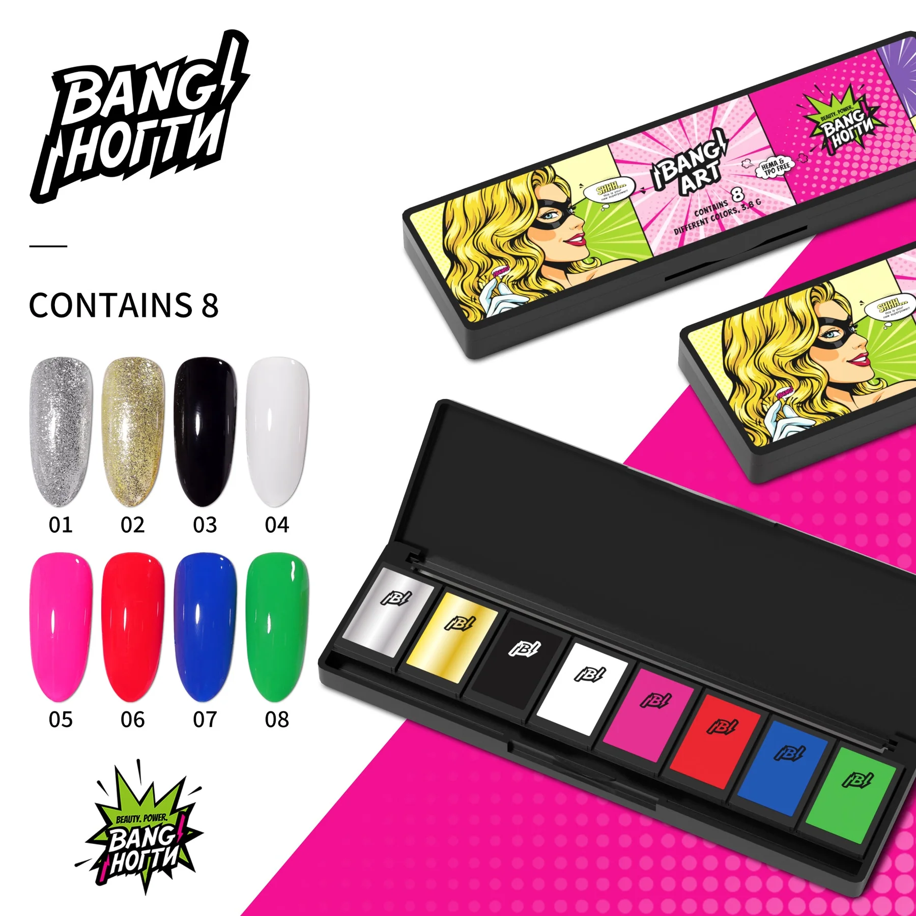 BANG - ART 8 boja/paleta